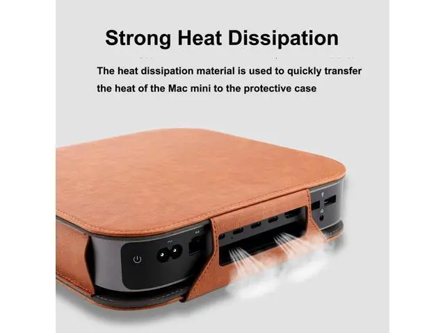 Alt view image 4 of 5 - ALHBEJT Protection Leather Case Cover for Apple Mac mini (Black)