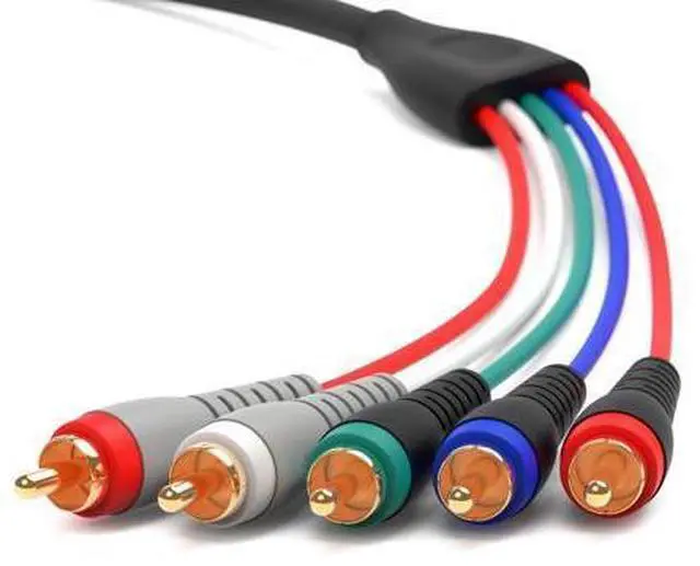 Main image of BlueRigger Component Video Cable with Audio (20FT, RCA- 5 Cable, Supports 1080i) - Compatible with DVD Players, VCR, Camcorder, Projector