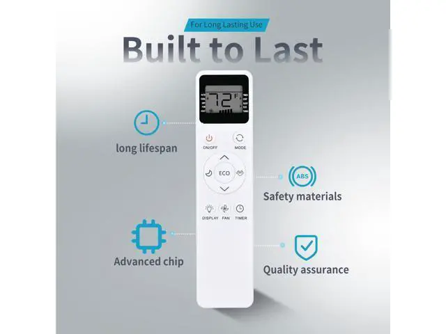 Alt view image 2 of 5 - ZWP Replacement Remote Control for EQK, Emerson Quiet Kool SMART Window Air Conditioner EARC15RSE1 EARC10RSE1 EARC6RSE1 EARC5RD1 EARC8RSE1 EARC12RE1