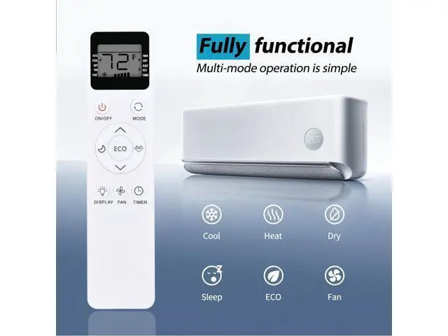 Alt view image 4 of 5 - ZWP Replacement Remote Control for EQK, Emerson Quiet Kool SMART Window Air Conditioner EARC15RSE1 EARC10RSE1 EARC6RSE1 EARC5RD1 EARC8RSE1 EARC12RE1