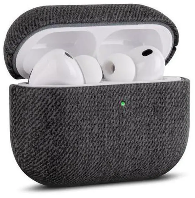 Main image of Haobobro Handmade Case - for AirPods Pro 3 Case Cover - Selected Skin-Friendly Vegan Leather, Woolen Fabric Cloth Style, Drop Protective Hard Cover for AirPods Pro 3rd Generation E