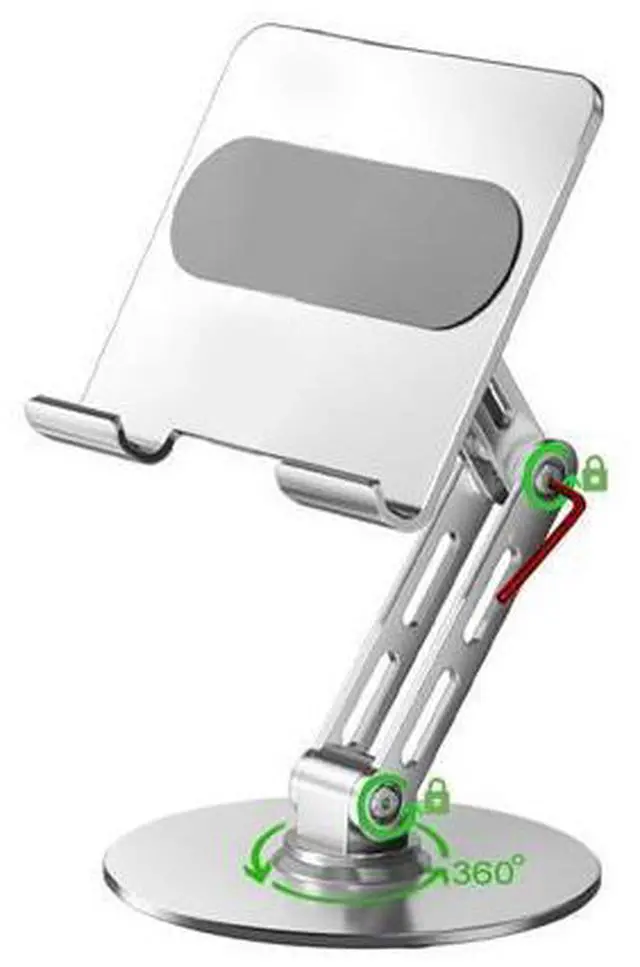 Alt view image 2 of 5 - ITEUU for iPad Stand Holder Adjustable Tablet Stand for Desk 360 Rotating Metal Mount for 4-13 inch Devices, Compatible with iPad iPhone Tablet Kindle TAB Surface/Switch Holder for Desk