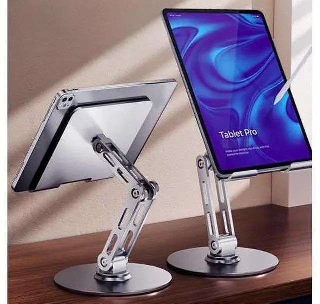Alt view image 5 of 5 - ITEUU for iPad Stand Holder Adjustable Tablet Stand for Desk 360 Rotating Metal Mount for 4-13 inch Devices, Compatible with iPad iPhone Tablet Kindle TAB Surface/Switch Holder for Desk