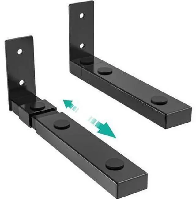 Main image of WALI Center Channel Speaker Wall Mount, Universal Soundbar Wall Mount Bracket Hold up to 30 lbs, Arms Extend Adjustment from 7 to 11.5 inch (SLK201), Black