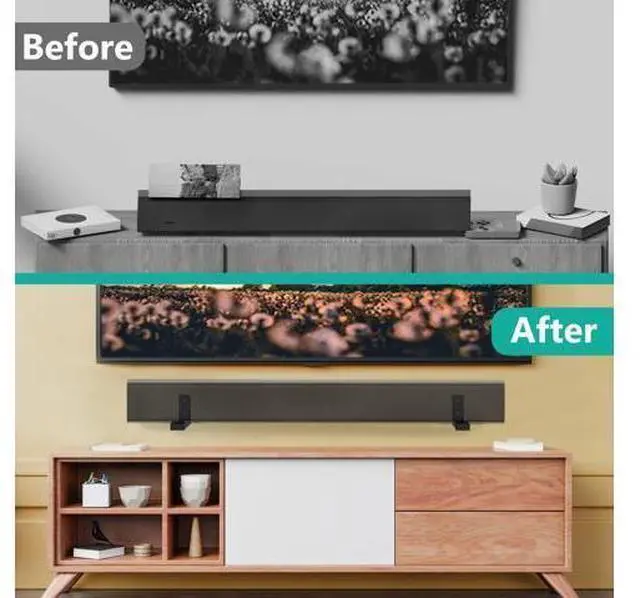 Alt view image 5 of 5 - WALI Center Channel Speaker Wall Mount, Universal Soundbar Wall Mount Bracket Hold up to 30 lbs, Arms Extend Adjustment from 7 to 11.5 inch (SLK201), Black
