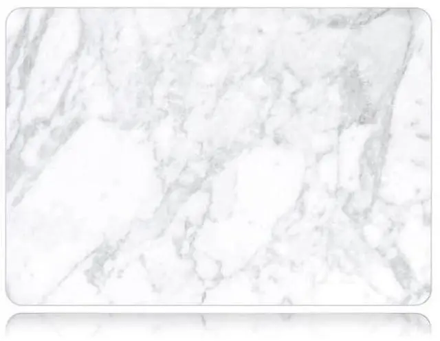 Alt view image 3 of 5 - UESWILL Marble Pattern Smooth Hard Case Cover Compatible with MacBook Pro 15 inch with Retina Display (NO Touch Bar, NO CD-ROM) Model A1398 + Microfibre Cleaning Cloth, (White)