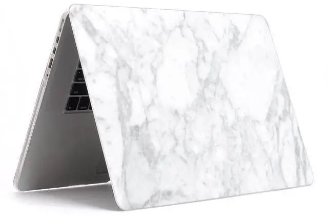 Alt view image 5 of 5 - UESWILL Marble Pattern Smooth Hard Case Cover Compatible with MacBook Pro 15 inch with Retina Display (NO Touch Bar, NO CD-ROM) Model A1398 + Microfibre Cleaning Cloth, (White)