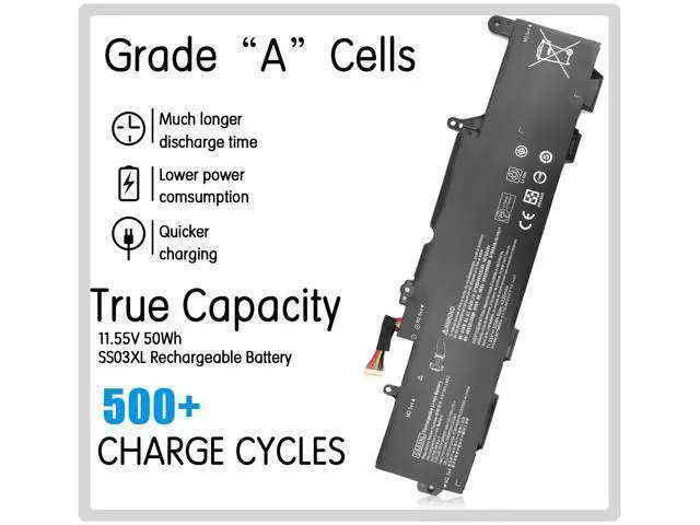 Alt view image 2 of 5 - SS03XL 933321-855 Battery, Replacement hp EliteBook 840 Battery hp EliteBook 745 830 840 846 G5, EliteBook 745 830 840 G6 ZBook 14U G5 G6 Computer HSN-112C HSTNN-LB8G 932823-421 932823-1C1 Batteries.