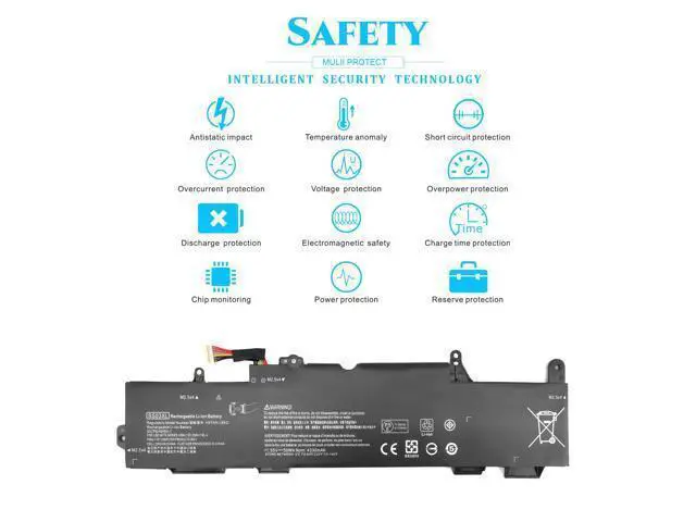 Alt view image 3 of 5 - SS03XL 933321-855 Battery, Replacement hp EliteBook 840 Battery hp EliteBook 745 830 840 846 G5, EliteBook 745 830 840 G6 ZBook 14U G5 G6 Computer HSN-112C HSTNN-LB8G 932823-421 932823-1C1 Batteries.