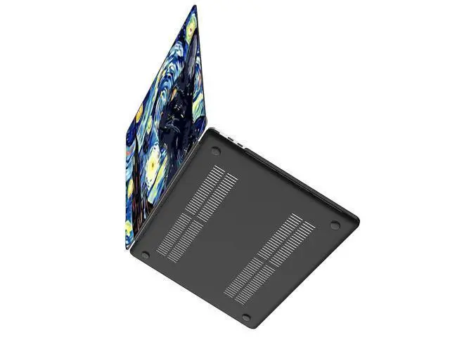 Alt view image 3 of 5 - FKBRCL4U for MacBook Air 15 Inch of Black Case Sky Black Cat Looking Up Patterns 2023 Version of M2 A2941/M4 A3241 Plastic Hard Shell Black Computer Case