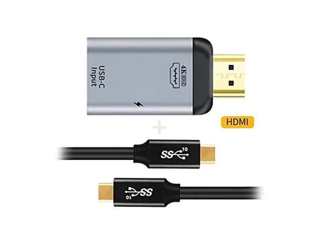 Alt view image 2 of 5 - xiwai 100W 10Gbps Cable & USB-C Type C Female Source to HDMI Sink HDTV & PD Power Adapter 4K 60hz 1080p for Phone & Laptop