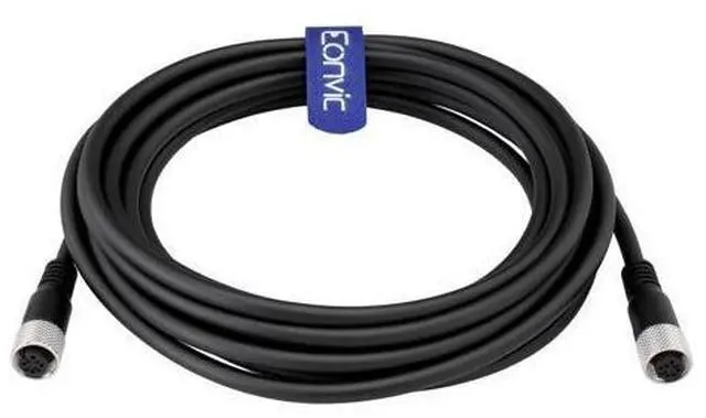 Alt view image 4 of 5 - Eonvic Industrial M12 A Code 4 Pin Female to Female Connector Molded PVC Aviation Sensor Cable (5m)