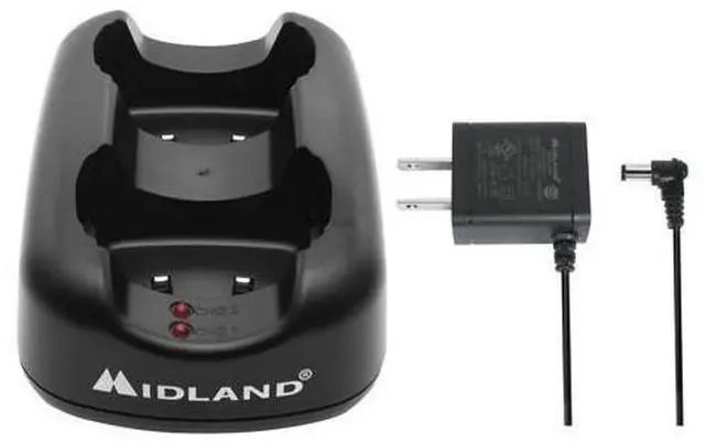 Alt view image 2 of 3 - Midland - AVP21 Dual Desktop Charger for LXT Series Two-Way Radios LXT600 LXT630 LXT650 with AC Wall Adaptor - Walkie Talkie Charging Station