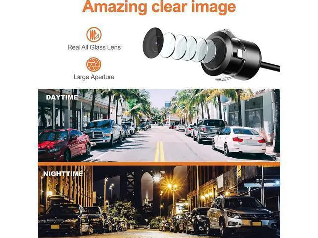Alt view image 4 of 5 - Goodsby Backup HD Camera Rear Front View License Plate Night Vision Waterproof Compatible with Sony Car Radio XAV-AX150 XAV-9500ES XAV-AX3200 XAV-AX5000 XAV-AX5600 XAV-AX7000 XAV-AX8000