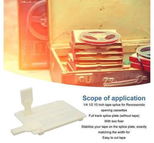 Alt view image 4 of 5 - Cassette Tape Splicing Block, 10 Inch, Repair Kit, Compatible with 0.25 and 0.5 Inch Tape