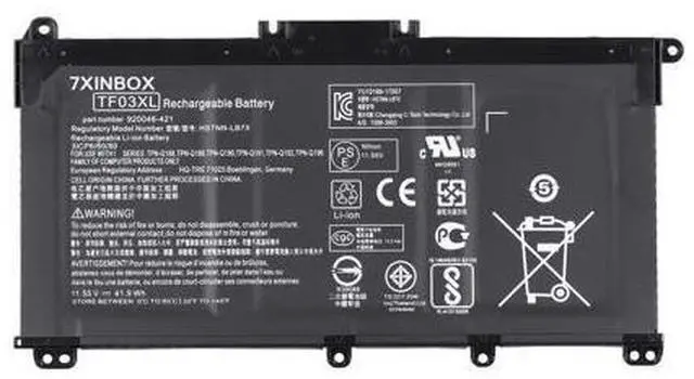 Main image of 7xinbox TF03XL 11.55V 41.9Wh/3630mAh Laptop Battery Replacement for HP Pavilion 15-CC 15-CD 17-AR 17-AR050WM 17-AR007CA 14-BF Series 920046-121 920070-855 HSTNN-IB7Y HSTNN-LB7J HSTNN-LB7X TF03041XL