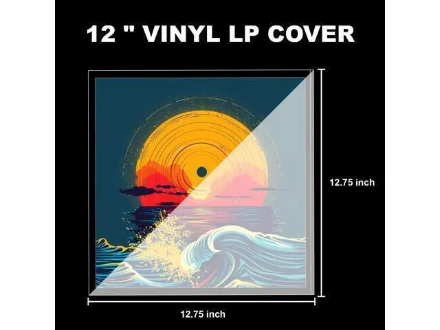 Alt view image 2 of 5 - 120 Pack Vinyl Record Sleeves Outer, 12.75"x12.75" 3 Mil Thick Protective Album Covers for 12" LPs, Crystal Clear Archival-Quality Outer Sleeves for Single Vinyl Storage