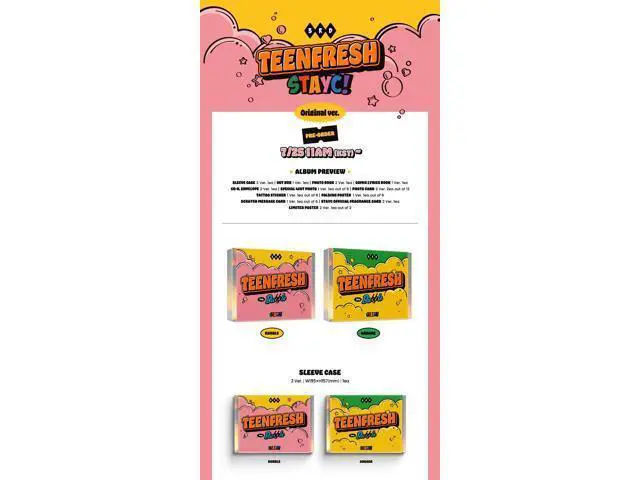 Alt view image 2 of 5 - STAYC - TEENFRESH (3rd Mini Album) CD+Folded Poster (BUBBLE ver, 1 Folded Poster)
