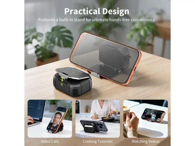 Alt view image 4 of 5 - SwitchEasy Defender for AirPods Pro 2 Case with Lock, Military-Grade Hard Shell, Built-in Stand, Shockproof Drop Protection, Carabiner for AirPods Pro 2nd/1st Gen (Space Gray)