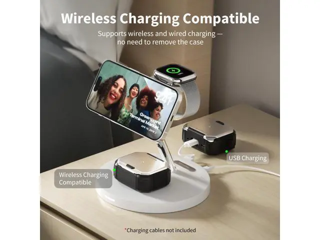 Alt view image 5 of 5 - SwitchEasy Defender for AirPods Pro 2 Case with Lock, Military-Grade Hard Shell, Built-in Stand, Shockproof Drop Protection, Carabiner for AirPods Pro 2nd/1st Gen (Space Gray)