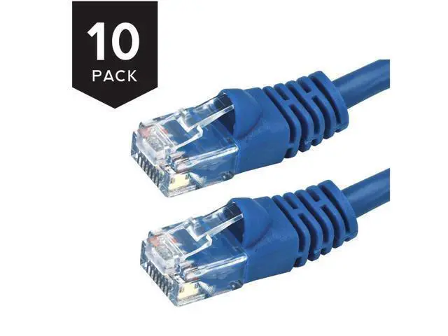 Alt view image 2 of 3 - Buhbo 5 FT CAT 5E UTP Ethernet Network Booted Cable (10-Pack)