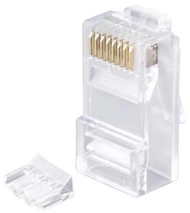 Main image of W-NECTOUN CAT6 Connector 2-PC Set,100-PACK Cat6 RJ45 Ends,UTP Network Plug for Solid Strand Cable
