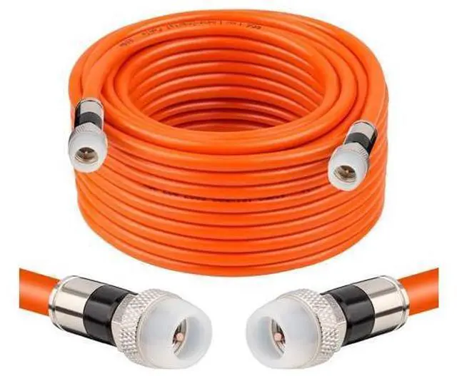 Main image of MOOKEERF Coaxial Cable 35FT,RG6 Coaxial Cable with Weatherproof Rubber Boot,Direct Burial 75 Ohm RG6 Extension for Digital TV Aerial,High-Speed Internet,Broadband,Satellite-35 Feet