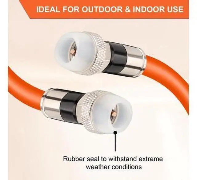 Alt view image 4 of 5 - MOOKEERF Coaxial Cable 35FT,RG6 Coaxial Cable with Weatherproof Rubber Boot,Direct Burial 75 Ohm RG6 Extension for Digital TV Aerial,High-Speed Internet,Broadband,Satellite-35 Feet