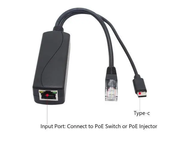 Alt view image 2 of 5 - ANVISION 2-Pack 5V Gigabit PoE Splitter, USB Type C, 48V to 5V 2.4A Adaper, IEEE 802.3af Compliant