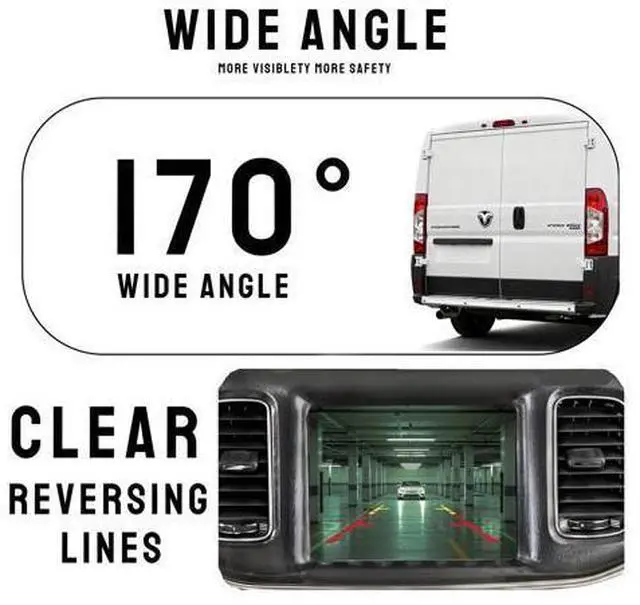Alt view image 4 of 5 - Anpher Backup Camera Compatible with 2014-2020 Dodge Ram ProMaster 1500 2500 3500 Rear View Camera Replace OE 6MJ97ZZZAA 68288201AA
