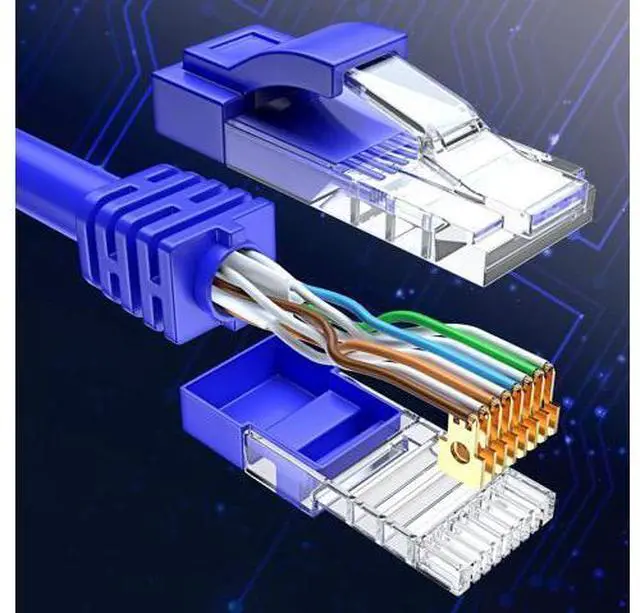Alt view image 4 of 5 - Maximm Cat 6 Ethernet Cable 50 Ft, 100% Pure Copper, Cat6 Cable LAN Cable, Internet Cable, Patch Cable and Network Cable - UTP (Blue) 50 Feet