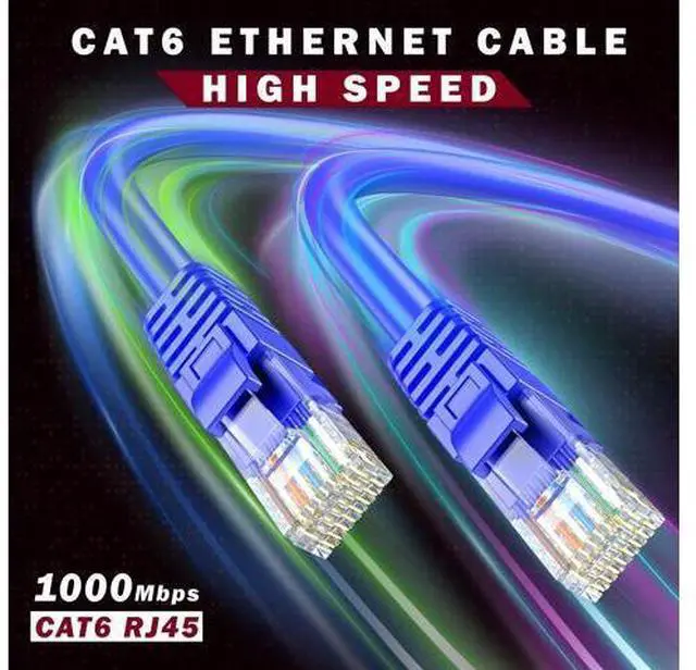 Alt view image 5 of 5 - Maximm Cat 6 Ethernet Cable 50 Ft, 100% Pure Copper, Cat6 Cable LAN Cable, Internet Cable, Patch Cable and Network Cable - UTP (Blue) 50 Feet
