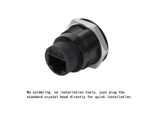 Alt view image 3 of 5 - ANMBEST 5PCS RJ45 Panel Mount Connector, Cat6 8P8C Ethernet LAN Pass Through Cable Coupler Female to Female Extension Adapter with Waterproof/Dust Cap