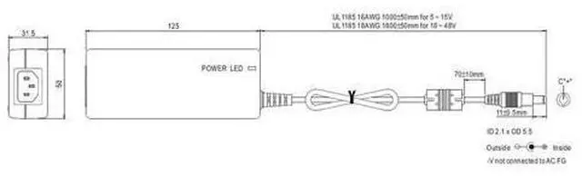 Alt view image 2 of 3 - MEAN WELL GST40A24-P1J 24V 1.67 Amp 40W Regulated Switching Table Top Power