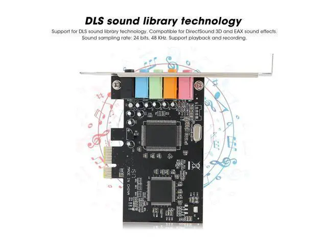 Alt view image 4 of 5 - ASHATA PCIe Sound Card, 5.1 Internal Sound Card for PC 7 /Vista/XP 32/64 bit with Low Bracket, 3D Stereo PCI e Audio Card