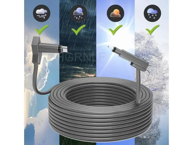 Alt view image 4 of 5 - CHGRNLF Gen 2 Cable for Starlink 10FT/3M, Replacement Cable for Star Link V2 Standard Actuated Kit Waterproof Grey