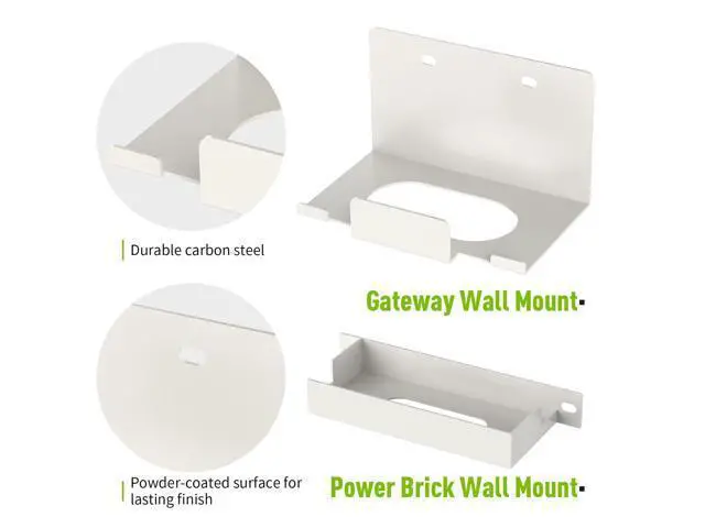 Alt view image 2 of 5 - Wall Mount for AT&T Fiber (Arris) BGW320,Heavy Metal Wall Mount for AT&T BGW-320 Internet Modem Gateway +Original Power Bricks Holder,Easy Install with All Hardware Included(White Holder Only)