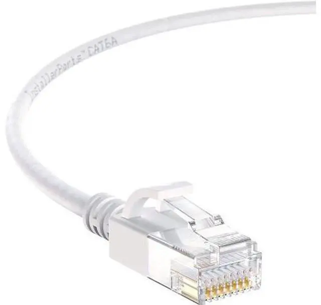 Main image of InstallerParts Ethernet Cable CAT6A Slim Cable UTP Booted 0.5 FT (10 Pack) - White - Professional Series - 10Gigabit/Sec Network/High Speed Internet Cable, 550MHZ, 28AWG