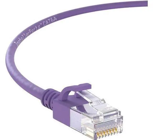 Main image of InstallerParts Ethernet Cable CAT6A Slim Cable UTP Booted 1.5 FT (10 Pack) - Purple - Professional Series - 10Gigabit/Sec Network/High Speed Internet Cable, 550MHZ, 28AWG
