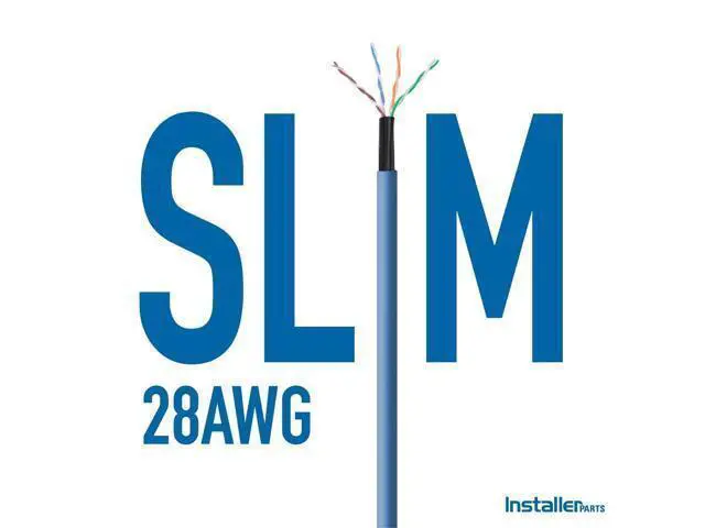 Alt view image 4 of 5 - InstallerParts Ethernet Cable CAT6A Slim Cable UTP Booted 1.5 FT (10 Pack) - Blue - Professional Series - 10Gigabit/Sec Network/High Speed Internet Cable, 550MHZ, 28AWG