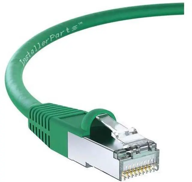 Main image of InstallerParts (10 Pack Ethernet Cable CAT6 Cable Shielded (SSTP/SFTP) Booted 0.5 FT - Green - Professional Series - 10Gigabit/Sec Network/High Speed Internet Cable, 550MHZ