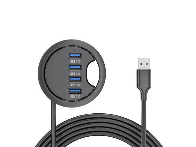 Main image of NFHK USB 3.0 Hub 4 Port USB 60mm Desk Grommet Splitter Dock Station Interface for Desktop PC Desk