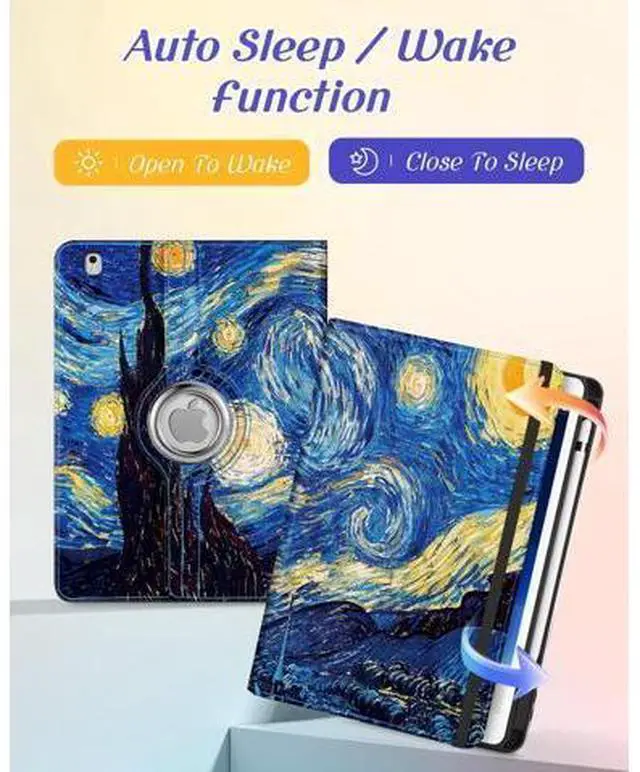 Alt view image 4 of 5 - Kidcube for iPad Air 3rd Generation Case/Pro 10.5 Inch Case - Women Girls Kids Cute Rotating Stand Folio Cover with Pencil Holder & Card Slot Cool Unique Teens Design Cover for iPad Pro 10.5''/Air 3rd