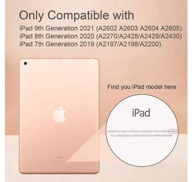 Alt view image 2 of 5 - ZoneFoker for iPad 9th Generation Case, for iPad 8th/7th Gen 10.2 inch Case 2021/2020/2019, Clear Glitter Dual-Layer Slim Sturdy Case with Stand Tablet Cover for Kids/Girl/Women-PurpleToBlue