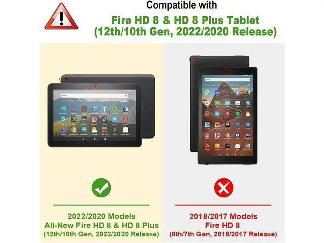 Alt view image 2 of 5 - Case for All-New Kindle Fire HD 8 & 8 Plus Tablet (12th Generation/10th Generation, 2022/2020 Release) 8, Durable Shockproof Protective CoverWolf in Nebula