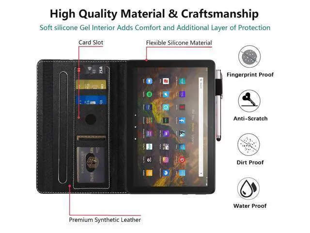 Alt view image 5 of 5 - Case for All-New Kindle Fire HD 8 & 8 Plus Tablet (12th Generation/10th Generation, 2022/2020 Release) 8, Durable Shockproof Protective CoverWolf in Nebula
