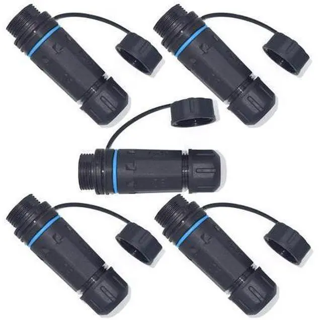 Main image of ANMBEST 5PCS Shielded RJ45 Waterproof Panel Mount Connector IP68 Cat5/5e/6 8P8C Ethernet LAN Cable Coupler Female to Female Outdoor Network Adapter