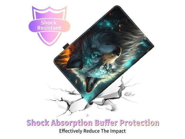 Alt view image 3 of 5 - Case for All-New Kindle Fire HD 8 & 8 Plus Tablet (12th Generation/10th Generation, 2022/2020 Release) 8, Durable Shockproof Protective CoverWolf in Nebula