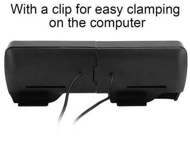 Alt view image 2 of 5 - Clip On Laptop Soundbar USB Mini Desktop Portable 2.0 Computer Accessories