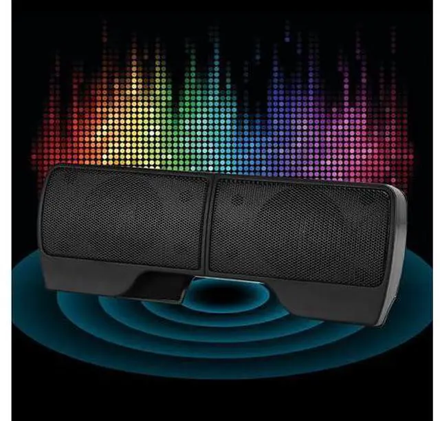 Alt view image 5 of 5 - Clip On Laptop Soundbar USB Mini Desktop Portable 2.0 Computer Accessories
